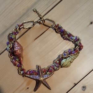 Zara Multicolor Seashell and Starfish Necklace